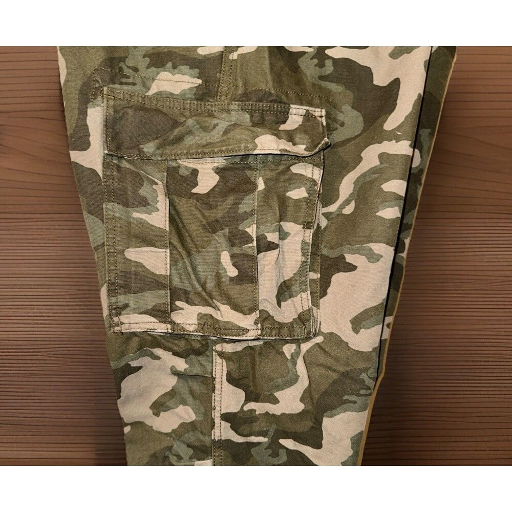 Gap Built Out Cargo Pants Men 34x32 Green Camo Utility Straight Leg Grunge 2016 - Picture 6 of 14